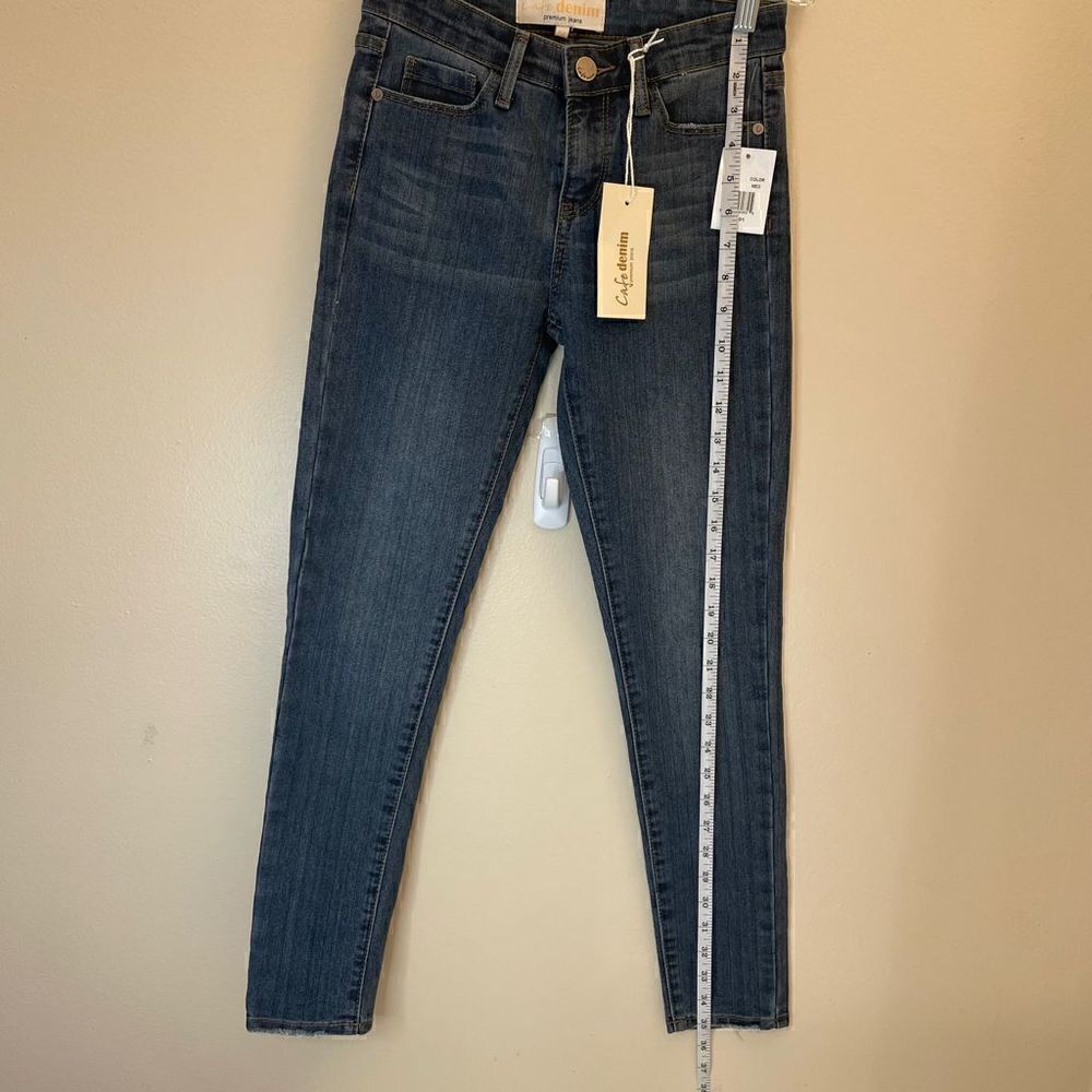 NEW! Cafe Denim| Medium Blue| Stretch|Skinny Leg| Size 1/2 - Picture 3 of 12